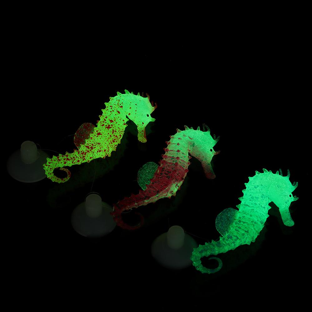 Aquatic Home Pet Products Ornaments Silicone Seahorse Aquarium Decoration
