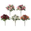 Long Lasting Silk Rose Artificial Flower Bunch for Cemetery Decoration