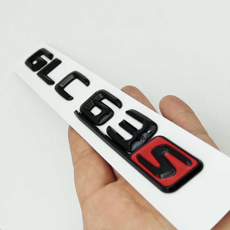 3d ABS Black Logo GLC 43 63 63S 200 220 300 Emblem Car Rear Trunk Letters Sticker for Mercedes Benz X253 GLC Class Accessories