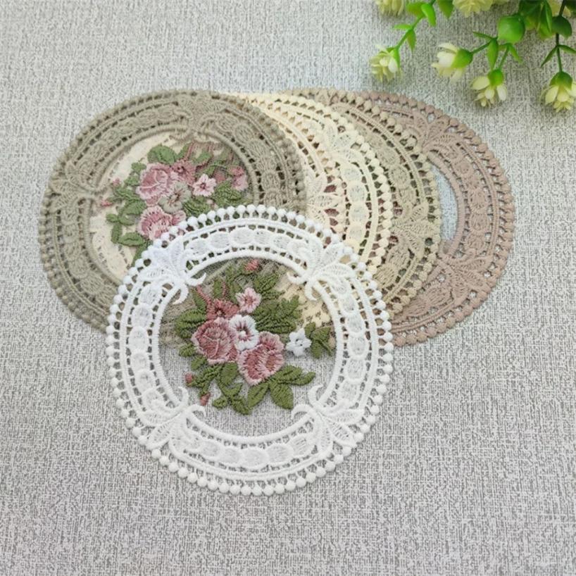 Кружевная идиллическая ретро французская вышитая салфетка-подставка романтическая в стиле инс тканевое искусство декор стола кухня маленькая скатерть