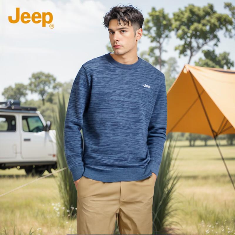 JEEP Men's Crew Neck Winter Knitted Sweater