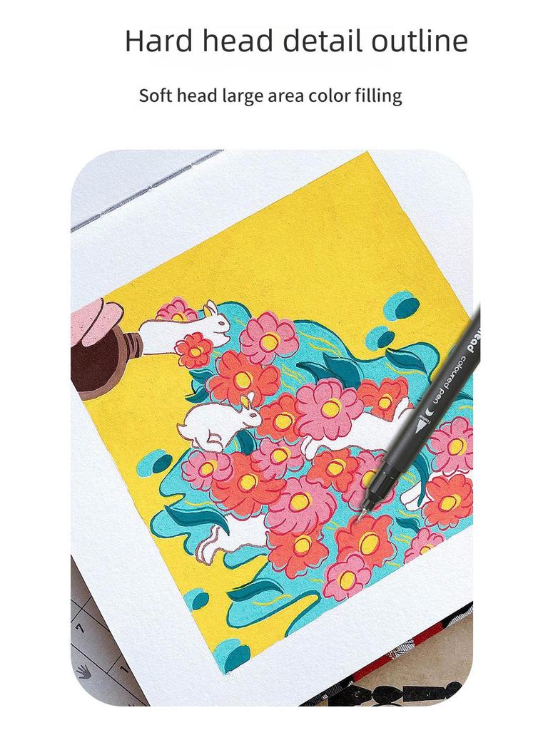 Набор двухсторонних акварельных ручек - 120, 72, 60 цветов с мягкими наконечниками для детского творчества и рисования