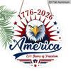 2D Flat 1pc Aluminum Independence Day-Themed Wall Decor 7.87 inches x 7.87 inches Celebrating the 250th Anniversary Patriotic Decor Suitable for