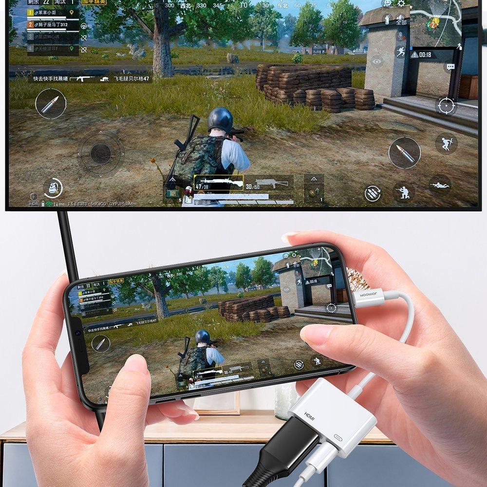 Адаптер Joyroom Lightning/HDMI — 1080p FullHD, 60 Гц, белый, гнездовой разъем Lightning