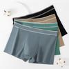 Мужские хлопковые боксеры летние влагоотводящие нижнее белье однотонные дышащие эластичные широкие