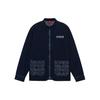 Li Ning Logo Embroidered Loose Wash Denim Jacket Men Jacket Denim-Blue AJDS106-1