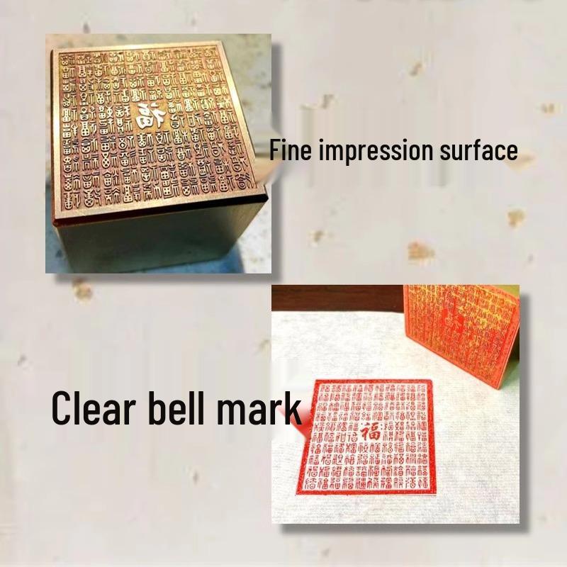 1x2 cm Buddha Statue Solid Brass Leisure Calligraphy & Painting Seal Collection