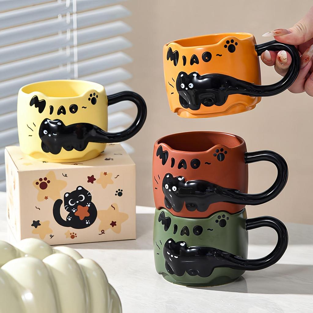 Кружка Cat Stacking Mug Креативная кружка Домашняя кружка Набор керамических кофейных кружек