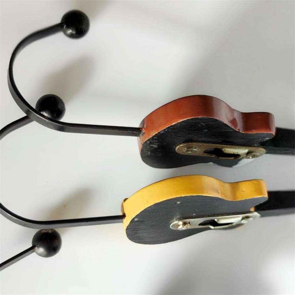 Настенный крючок для гитары Настенные крючки в форме гитары Металлические крючки Настенные винтажные декоративные крючки Вешалки для одежды Пальто Полотенца Ключи Шляпы