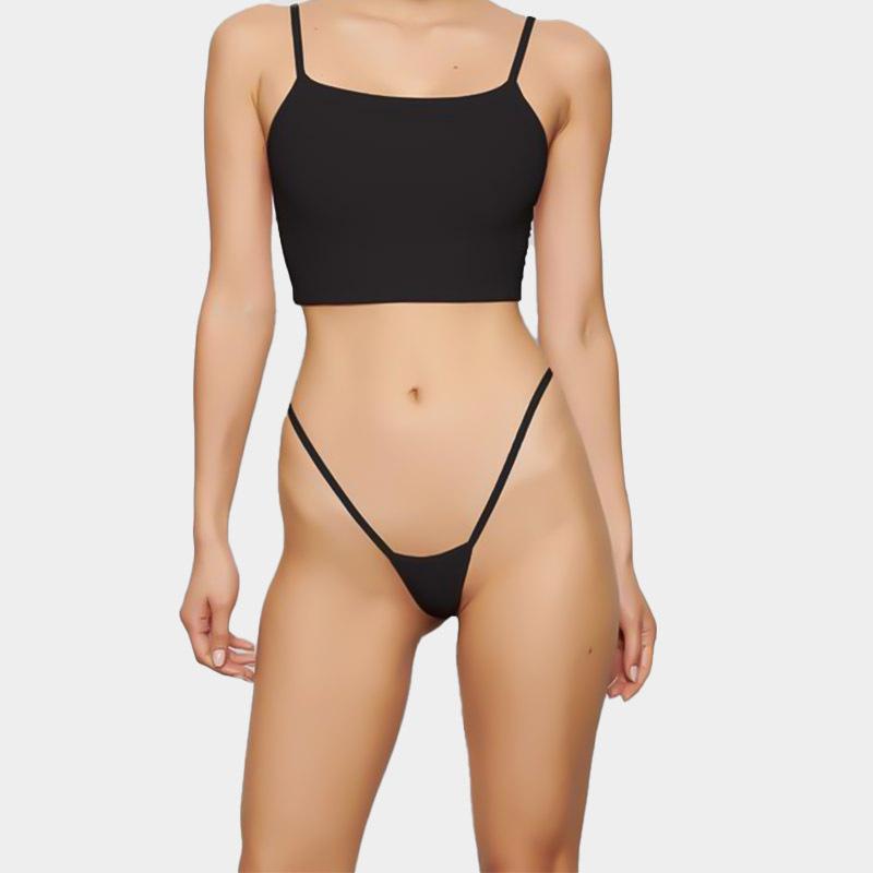 Хлопковые трусики-стринги: соблазнительное невидимое женское белье, трусики-стринг с мини-бретельками