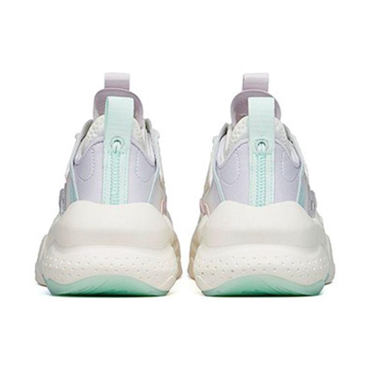 Anta Badass Lifestyle Series Lightweight Durable Low-Top Sneakers Women Sneakers White Purple Blue 122228080-2