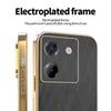 KADEM Чехол для Xiaomi Poco M7 Pro 5G Гальваническое покрытие Шелковистая текстура ПУ+ТПУ Задняя крышка телефона