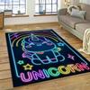 Cute Unicorn Girl Gift Cartoon Carpet Rug for Home Living Room Bedroom Sofa Doormat Decor,Kid Play Area Rug Non-slip Floor Mat
