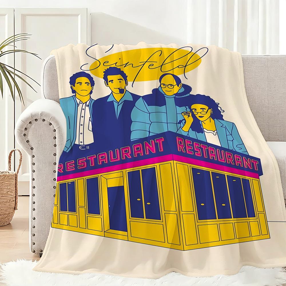 Movie S-Seinfeld Throw Lightweight 240g Flannel Blanket Soft Skin-friendly for Summer Cooling