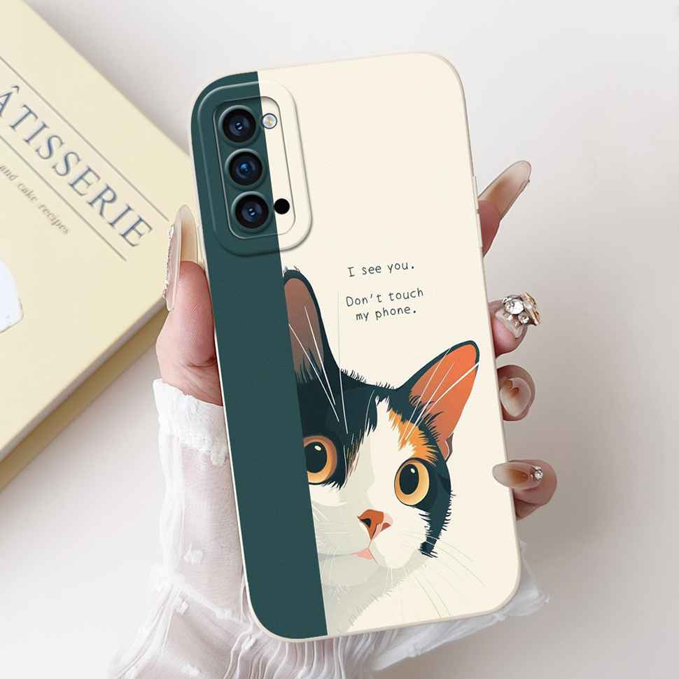 For Oppo Reno4 Pro 5G Case CPH2089 Luxury Art Painted Cover For Oppo Reno4 Reno 4 Pro 5G Phone Case Protector Soft Cover