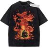 Oversize Vintage Washed Pokemon T Shirt Cosmic Espeon Umbreon Purple Blue Starry Night Graffiti Streetwear Casual Tee