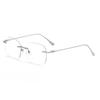 Ultra-light Frameless Titanium Frame, New Style Pure Desire Plain Style Square Frame Myopia Glasses Frame Can Be Equipped with Anti-blue Light
