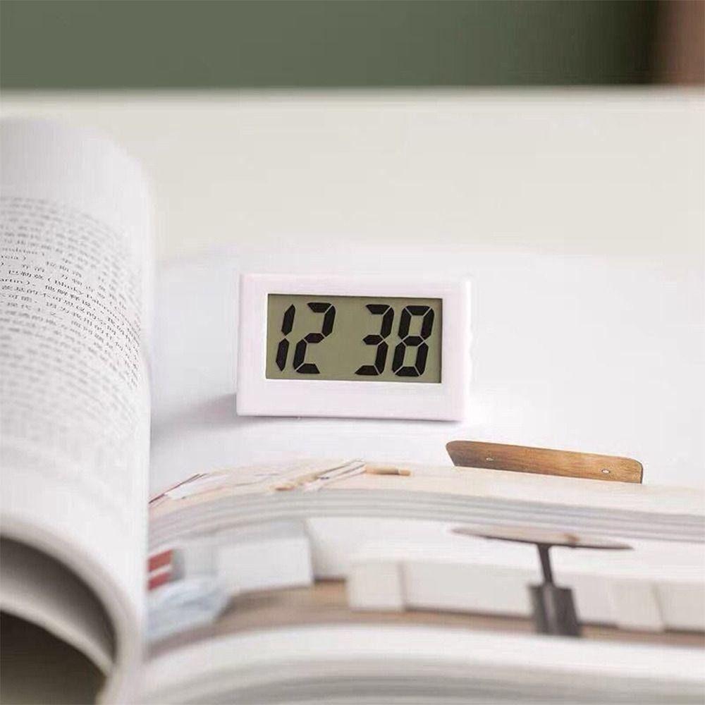 1 шт. дисплей времени мини треугольные часы бесшумные настольные электронные часы для дома спальни офиса автомобиля