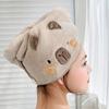 Горячая Распродажа Коралловый Бархат Шапочка для Сушки Волос Капибара Быстросохнущая Шапочка для Ванны Мультяшная Шапочка для Душа Товары для Ванной