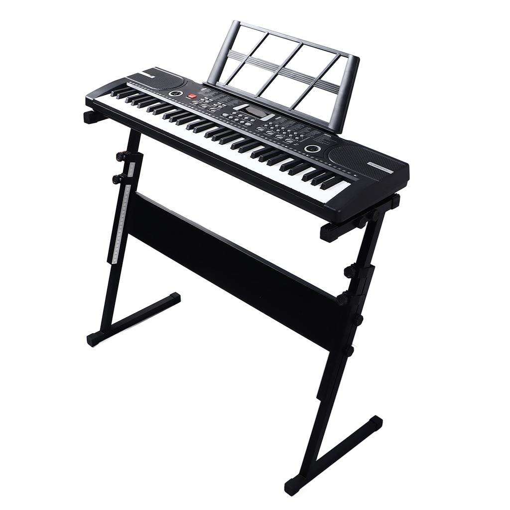 61 Keys Electric Piano Kit Kids Learning Electronic Keyboard with Stand and Microphone