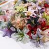 10/20/50 Pcs Silk Artificial Flower Lily Flower Head DIY Crafts Scrapbooking Home Wedding Room Party Wreath Decor Accessories