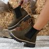 Женские ботинки Мартин 2025 осень и зима британский стиль большой размер повседневные трендовые ботинки корейская версия с закрытием стопы