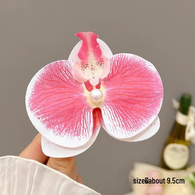 Весенне-летняя цветочная заколка для волос: Дизайн «Лилия, Роза и Гибискус»