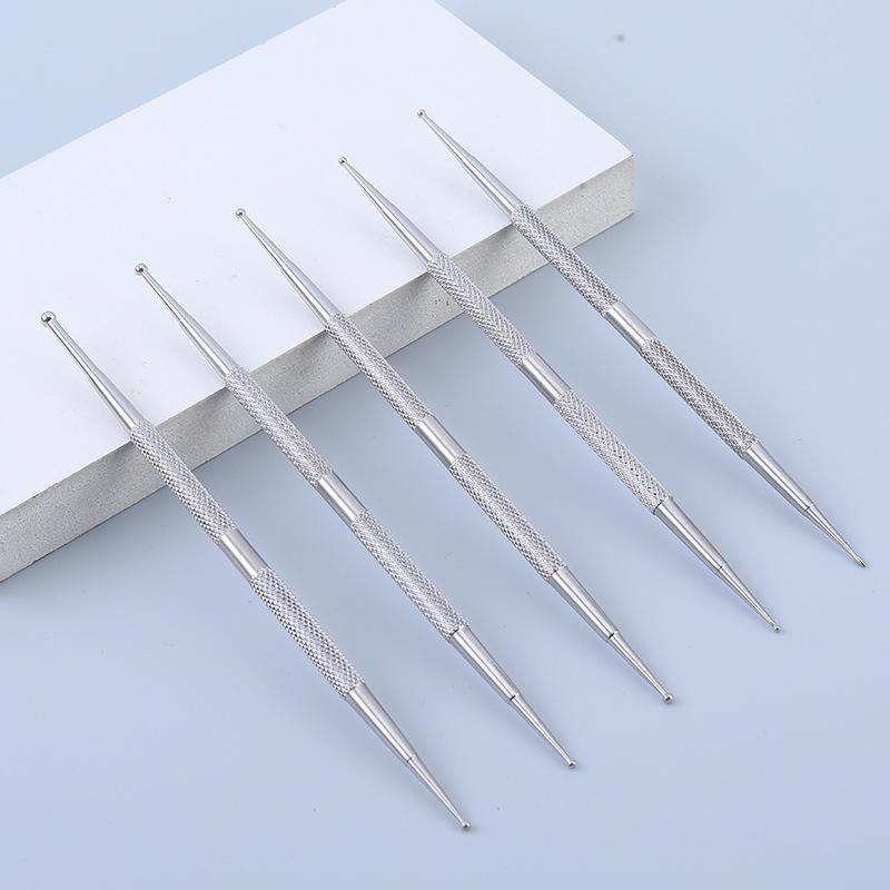 Stainless Steel Embossing Dotting Pen - Double-Ended Nail Art Shaping Tool