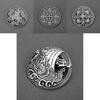Nordic Viking Shield Pendant With Antique Alloy Design Vintage Brooch For Travel Gifts