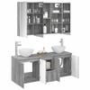 Bathroom Cabinet Set 4 pcs Grey Sonoma 103.5 x 15.5 x 70 cm