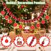 Рождественская гирлянда из бусин Merry Christmas Праздничная гирлянда Винтажное украшение из эмалированных бусин для декора дома и елки