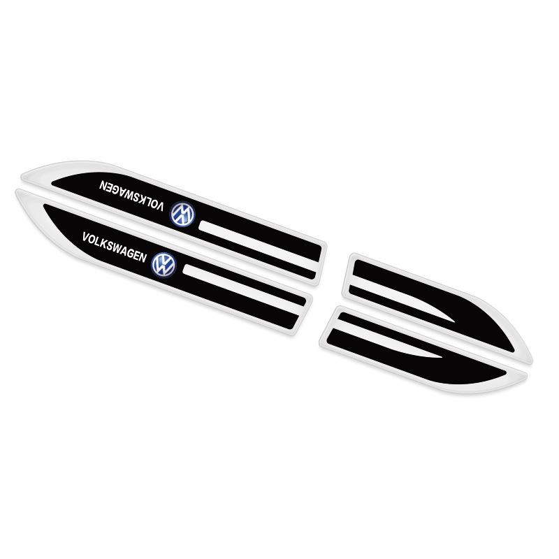OBTLU1 New 2pcs Epoxy Sticker Car Fender Side Wing Emblem Badge Sticker For VW Volkswagen Polo Jetta Golf Passat Tiguan Touran