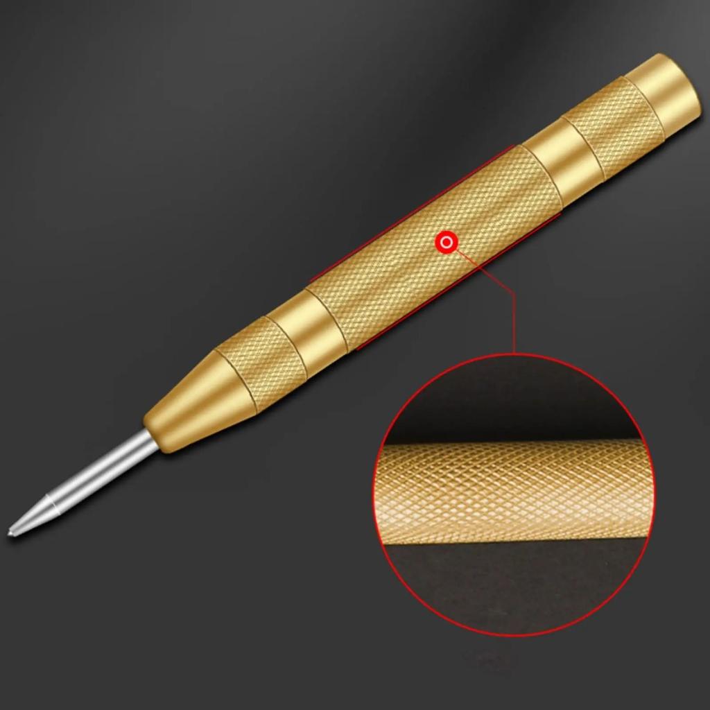 Center Punch with Cap for Metal Woodworking Positioning Marking Tool Handheld Automatic Mark Tool for DIY Workshop Projects