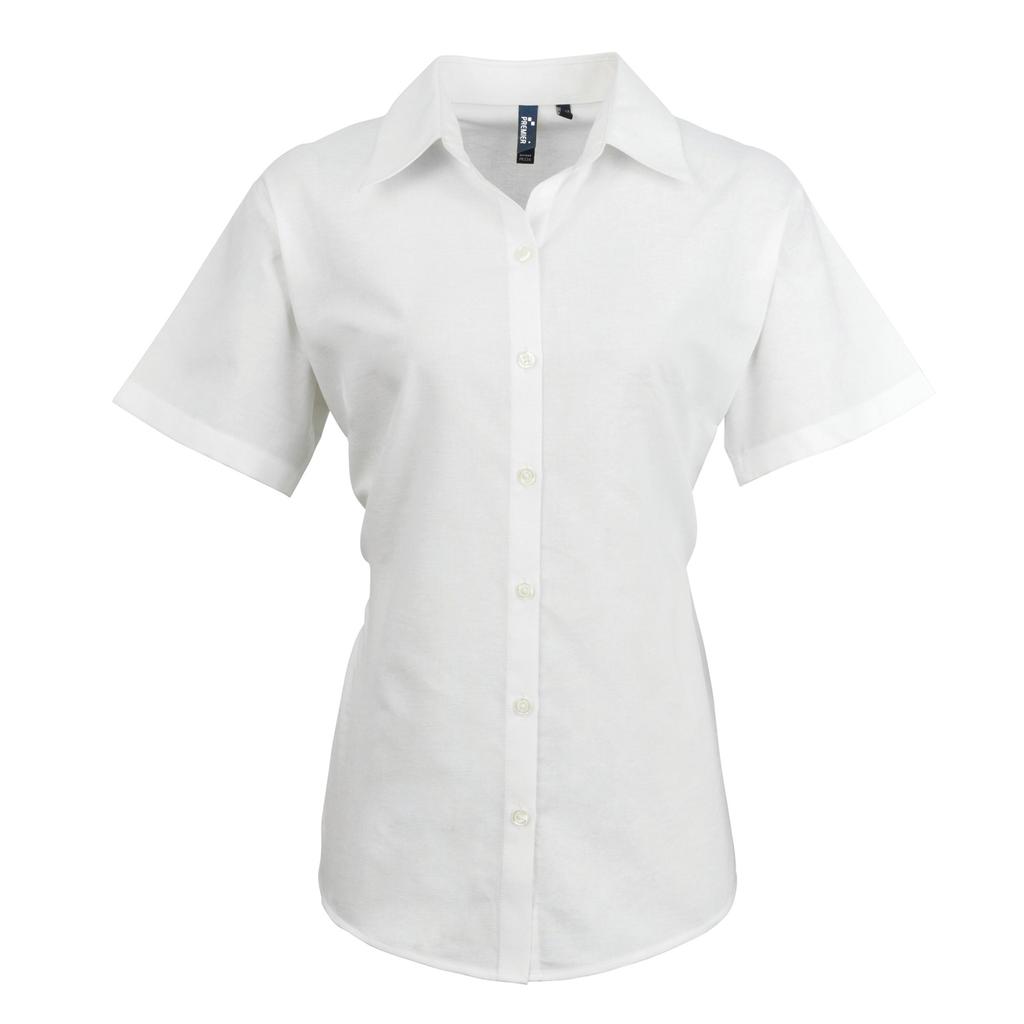 Premier Womens/Ladies Signature Oxford Short Sleeve Work Shirt