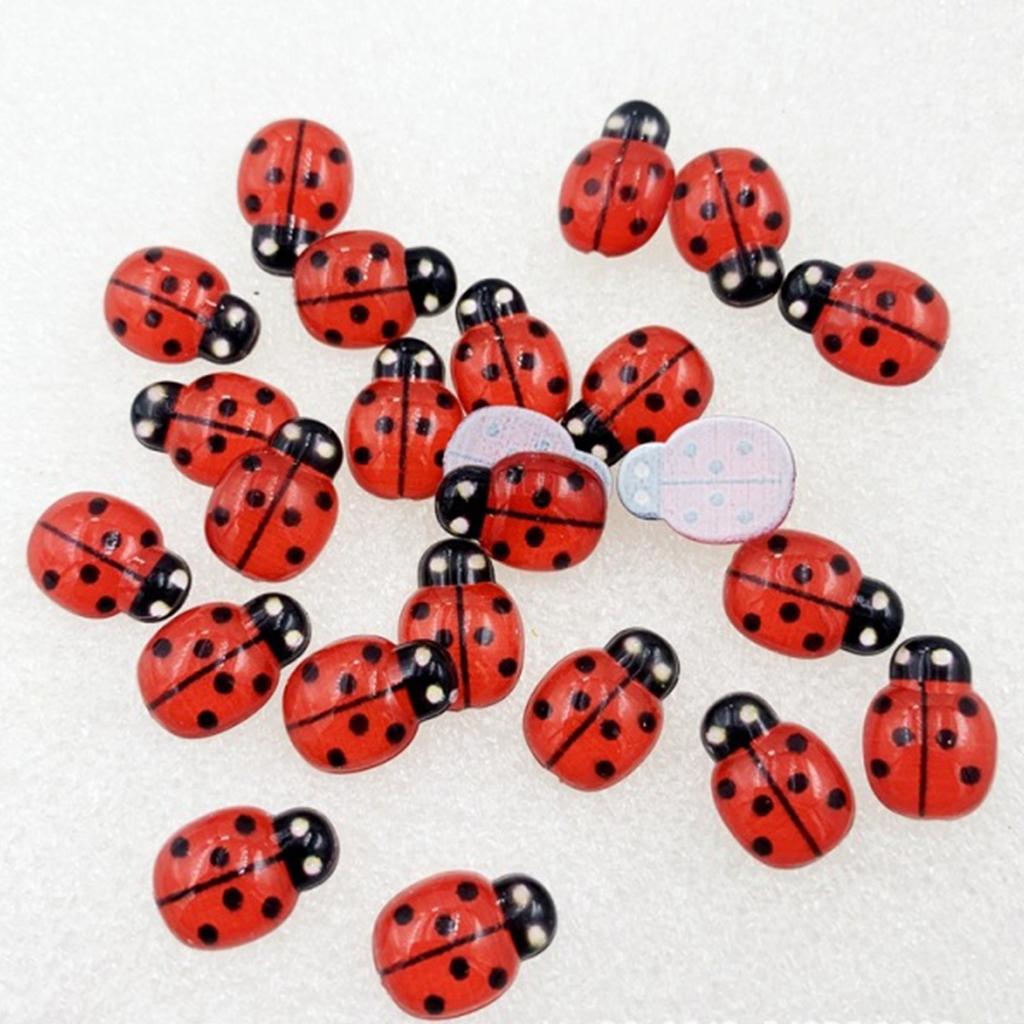 50 шт. жуки с плоской задней частью декоративные акриловые скрапбукинг домашние цветочные декоративные украшения своими руками для скрапбукинга