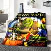 Customizable Shrek2 Throw Blanket – Personalized Name, All-Season Cozy Snug Blanket, Machine Washable, Personalized Blanket