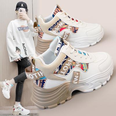 Модные новые дышащие кроссовки женские летние 2024 повседневные спортивные туфли с толстой подошвой, увеличивающие рост, модные женские кроссовки дизайнерская обувь