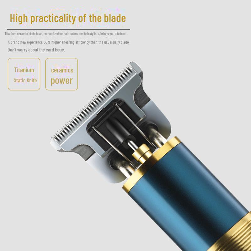 Электрическая машинка для стрижки волос Cross-Border T9: Машинка для стрижки волос, носа и бакенбард 3 в 1 с бритвой Oil Head Carving.