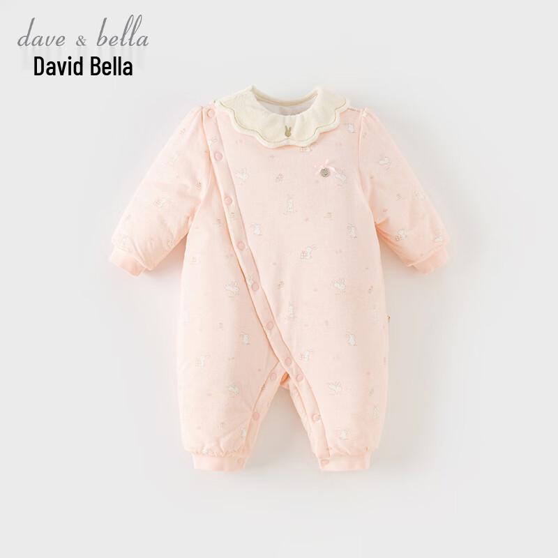 Девочковый стеганый зимний комбинезон David & Bella