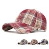 Клетчатая бейсболка Весенне-летняя шляпа от солнца Кепка с нестандартной надписью