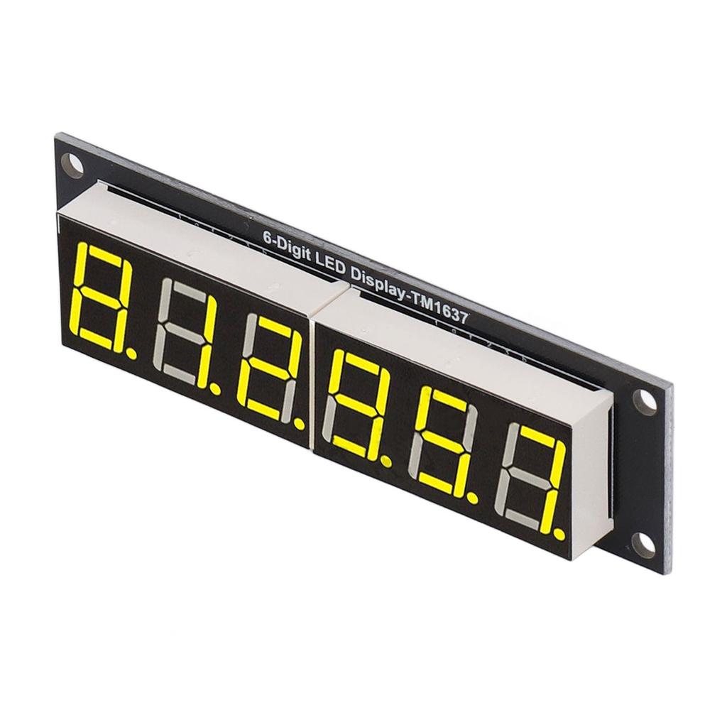 Digital Display Module 0.56in 6 Digit 7 Segment TM1637 Display Tube with Yellow Light
