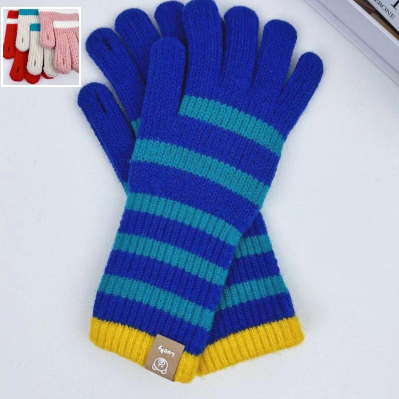 Женские вязаные перчатки Зимние женские перчатки с длинной полоской, с сенсорным экраном, для активного отдыха, для велоспорта