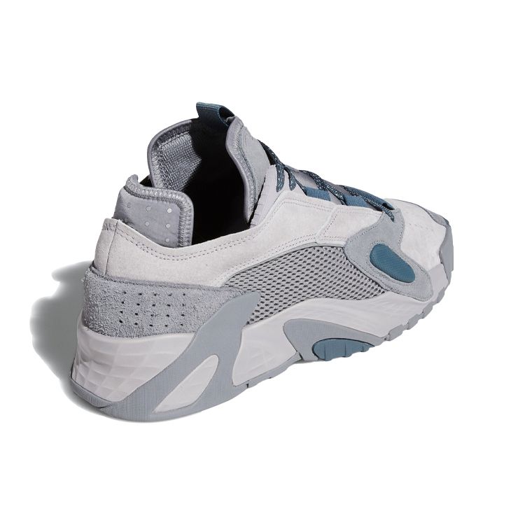 Adidas Originals Streetball Круглый носок Шнуровка Синтетическая кожа Сетка Нескользящие Низкие Баскетбольные кроссовки Унисекс Кроссовки Серый FV4830