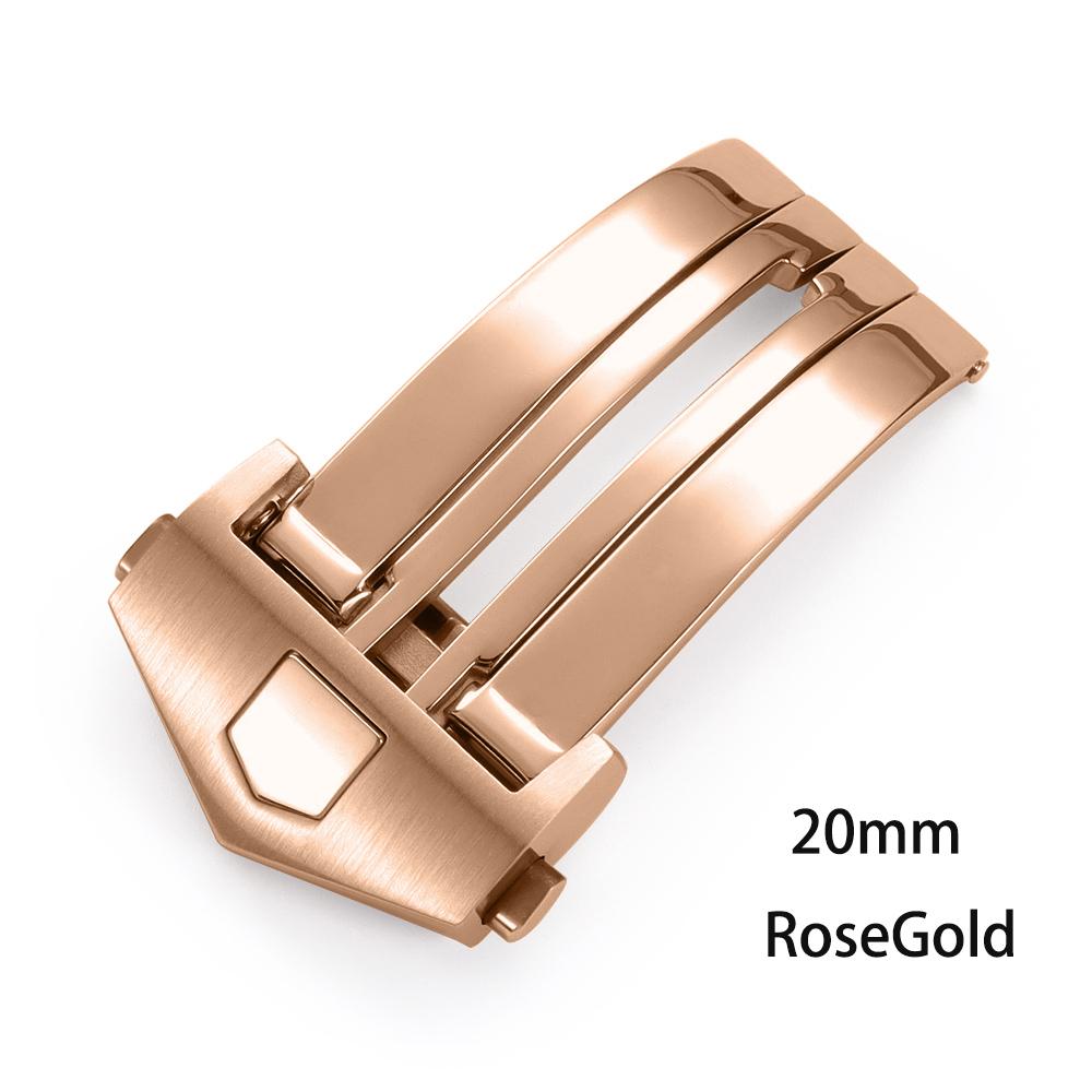 Для ремешка часов TAG Heuer Пряжка 18 мм 20 мм Нержавеющая сталь Двойные кнопочные застежки для кожаного силиконового ремешка Складная застежка