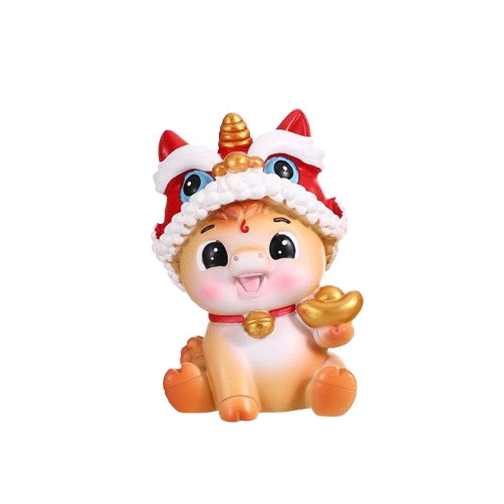 Cute 2026 Horse Year Mascot Resin Horse Figures Ornament Funny Horse Statue  Chinese New Year