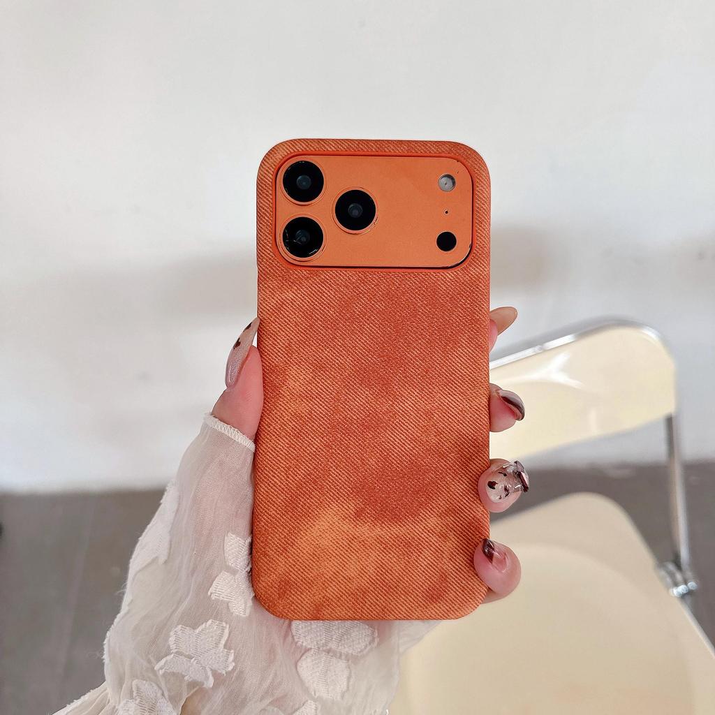 Чехол для iPhone 17 Pro Max из ткани с текстурой денима, подходит для 16 Pro, Жесткий чехол премиум-класса для iPhone 15.