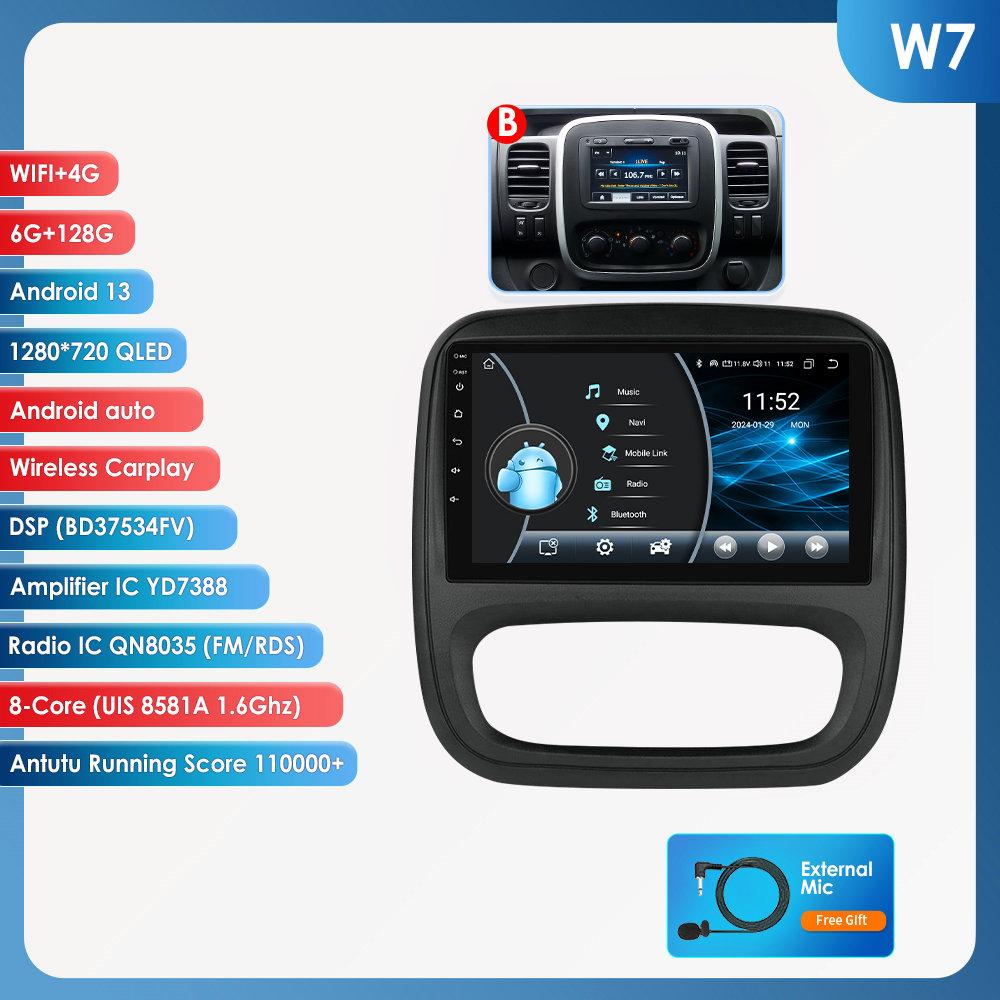 Hizpo 4G AI Voice Android Auto Radio для Renault Trafic 3 2014-2021 для Opel Vivaro B 2014-2018 Carplay Car Multimedia Intelligent Screen GPS 2din