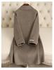 Women's Mid-Length Double-Faced Cashmere Coat, 2024 Autumn/Winter, New Korean Style, Loose Fit with High-End Horn Buttons.