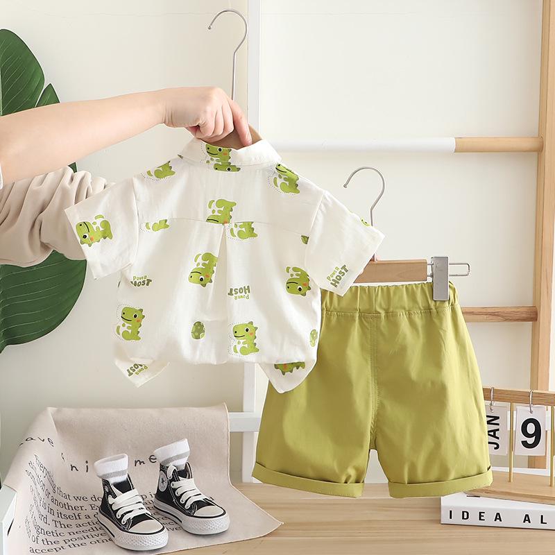 Летний комплект из двух частей с рисунком в виде галстука для младенца и мальчика