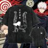 2026 Summer Jujutsu Kaisen Manga Tshirt Zenin Maki Graphic Print T Shirt Men Clothes Short Sleeve Tees Washed Oversized Cotton
